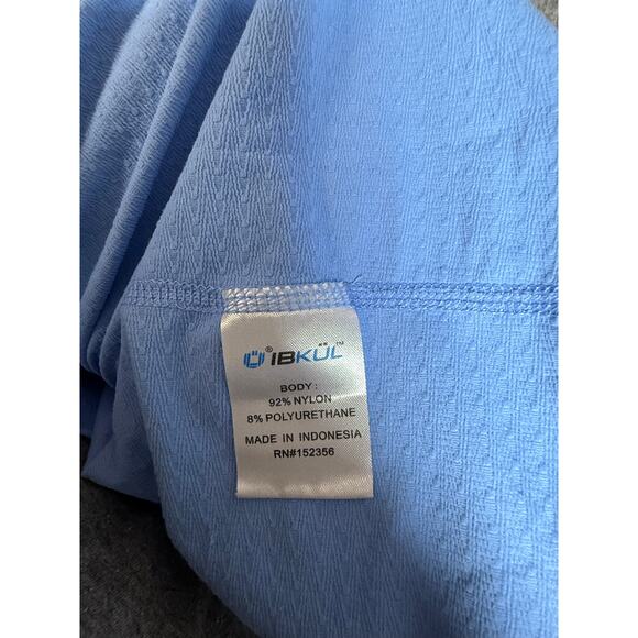 IBKUL Mens Blue Large Long Sleeve Shirt UPF Protection Cooling Stretch - Picture 5 of 8